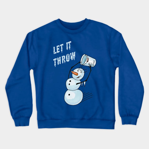 Angry Snowman Funny Pun Crewneck Sweatshirt by okpinsArtDesign